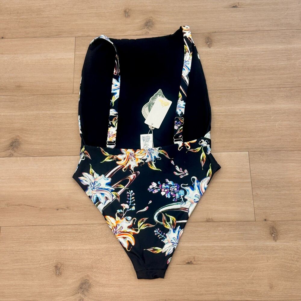 Agua Bendita Domenica One Piece Swimsuit Silver Garden - Women's XL - NEW W Tags - Picture 6 of 8
